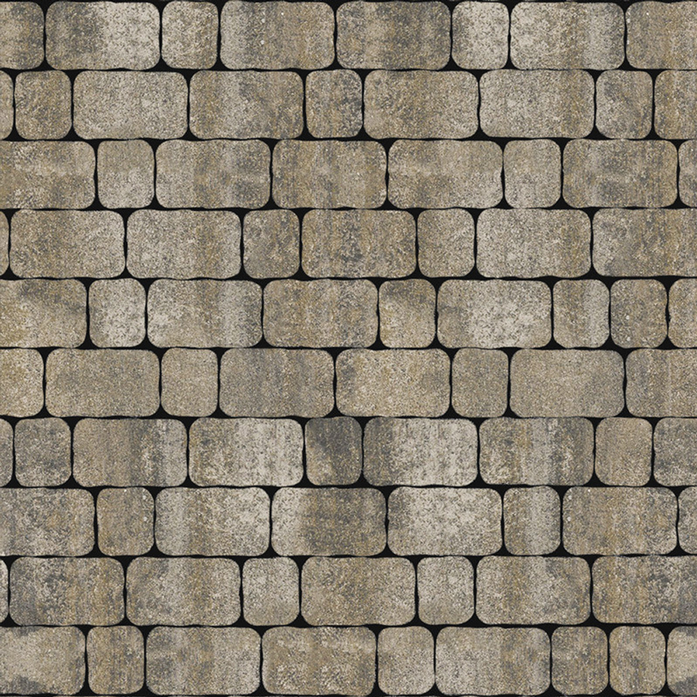 Тротуарная плитка Арена - Искусственный камень Базальт, комплект из 2 видов плит