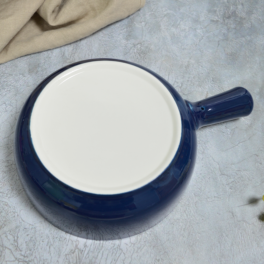 Кокотница с ручкой "Arabesque" 20,3*15,3*5,5см (синий)