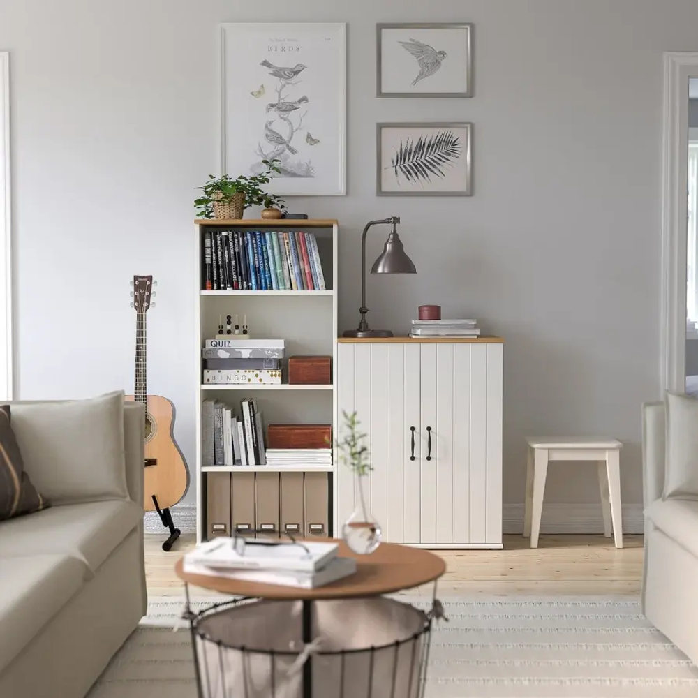Шкаф - SKRUVBY  IKEA/ СКРУВБИ ИКЕА, 70x90 см, белый/под беленый дуб