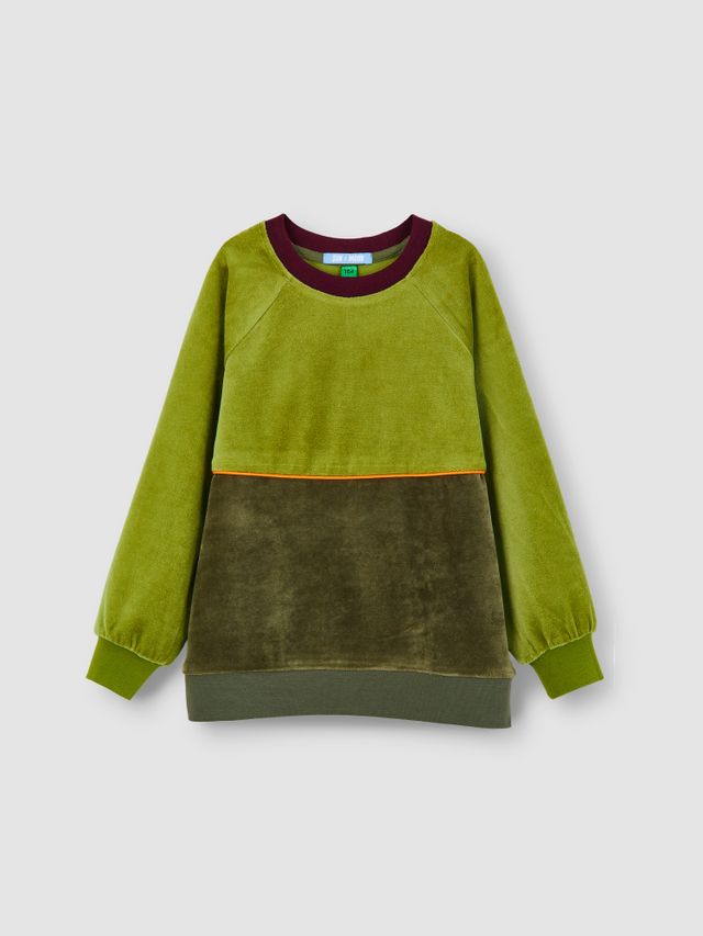 Велюровый свитшот МОХ/ХАКИ