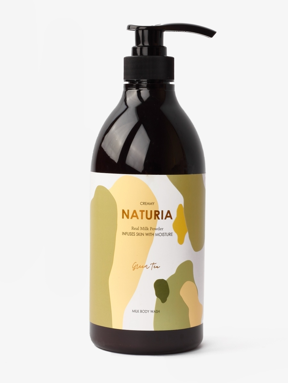 [Naturia] Creamy Milk Body Wash - Green tea - Гель для душа с зеленым чаем, 750 мл