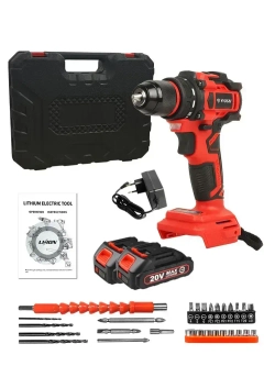 Дрель-шуруповерт аккумуляторная VVOSAI WS-9020-C2-SXP, 20В 50Нм, 2xLi-ion, ЗУ