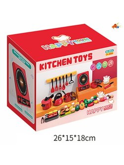 Игровой набор посуды и продуктов на липучке 82 элемента (201914939)