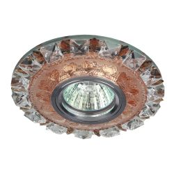 DK LD17 SL PK/WH Светильник ЭРА декор cо светодиодной подсветкой MR16, прозрачный розовый