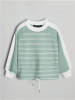 Зеленый свитшот для девочки в школу