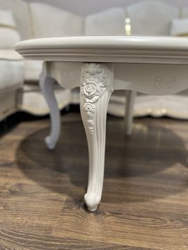 Стол журнальный МОККО прямоугольный бежевый / серый камень