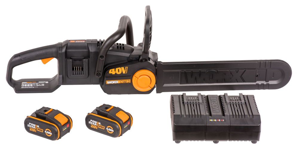 Цепная пила аккумуляторная WORX NITRO WG385E.9