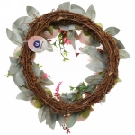 Цветы искусственные венок «Нежная роза» 42см