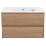 База под раковину Gio 800 подвесная, 2 выкатных ящика soft-close, N.Oak