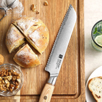 Кухонный нож Xinzuo B37S Bread нож 8,5 дюймов клинок 3 Layers Composite рукоять дерево pakka, длина лезвия 21,2 см