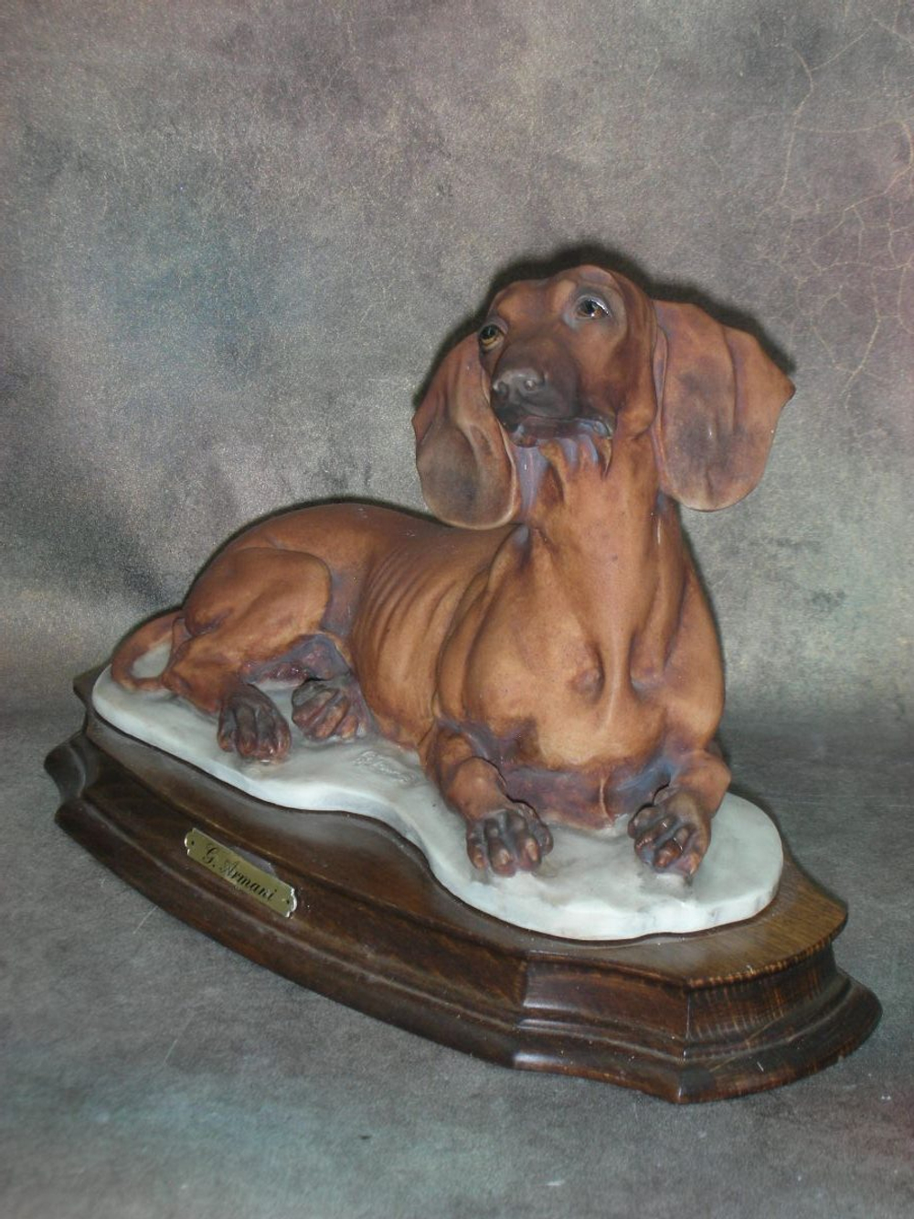 Статуэтка. Фарфор. Собака Такса. Capodimonte. Италия