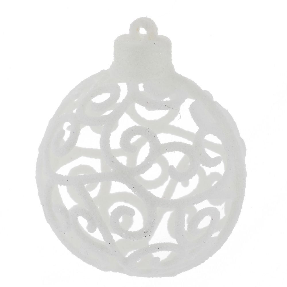 GAEM Набор из 6шт Украшение новогоднее Шар "Жемчужная сказка", D 6 см, L11,5 W6 H17 см