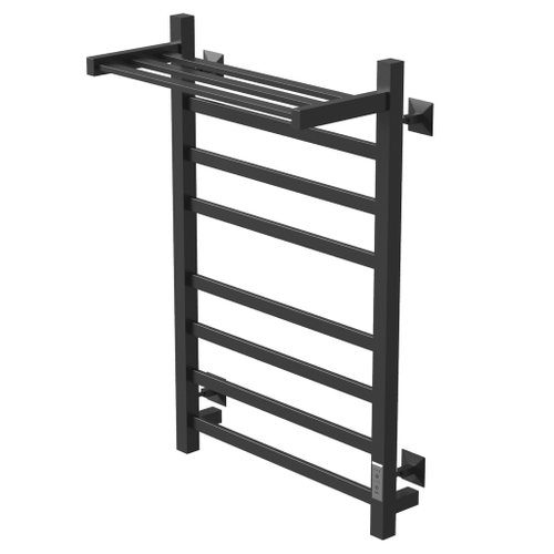 Полотенцесушитель MIXLINE TRIUMPH  80х50 (таймер, 558Вт, 6 перекладин + ПОЛКА) электрический ЧЕРНЫЙ