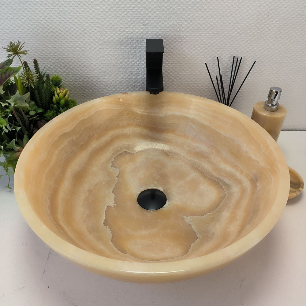 Раковина из оникса Bowl Yellow Big BO-63043 50*50*17 37