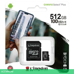 Карта памяти Kingston microSDHC 512GB microSDXC Class10 UHS-I с адаптером (SDCS2/512GB)