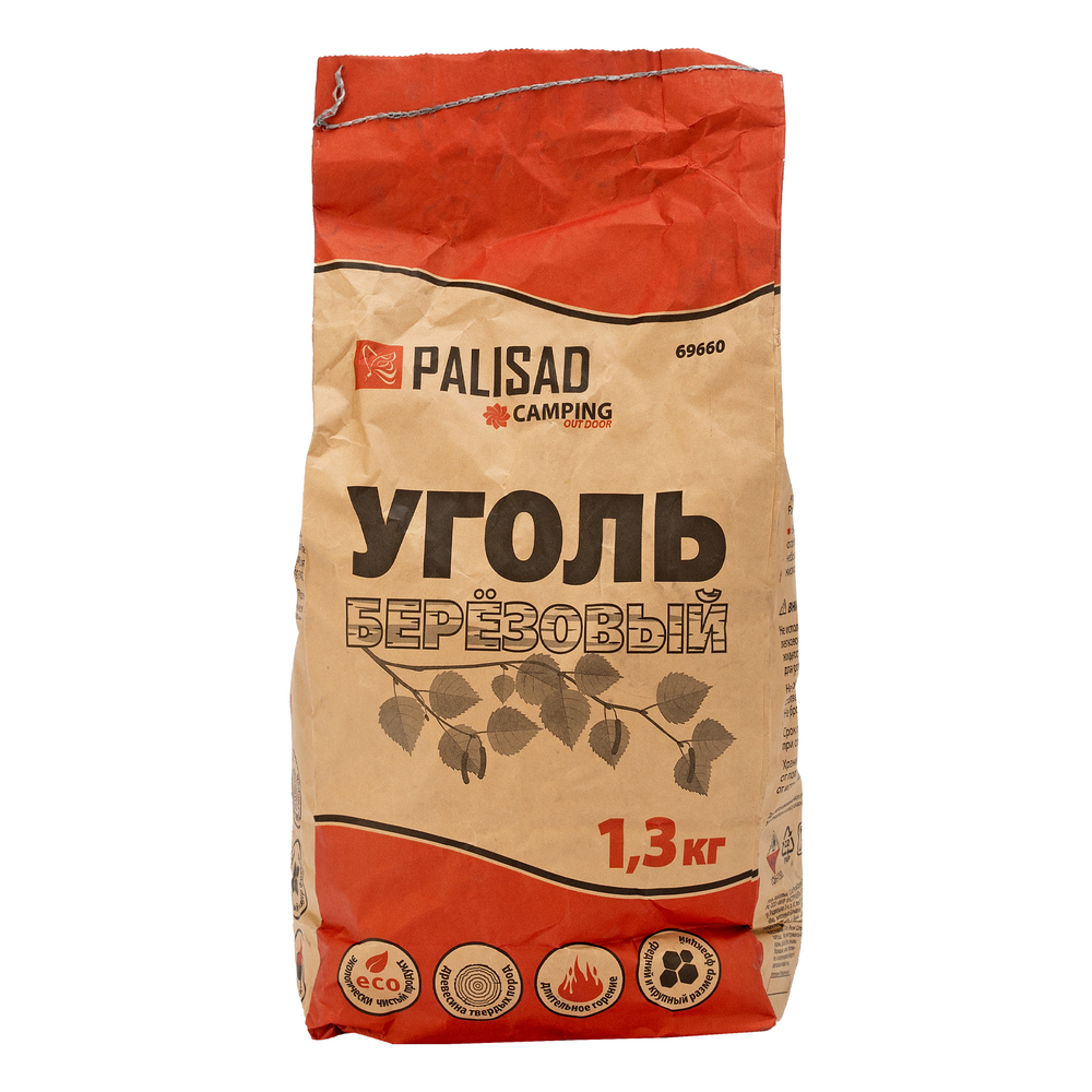 Уголь берёзовый, 1.3 кг Camping Palisad