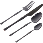 Набор столовых приборов «NORDIC» 24шт (6ножей, 6вилок, 6ст.ложек, 6ч.ложек), черный