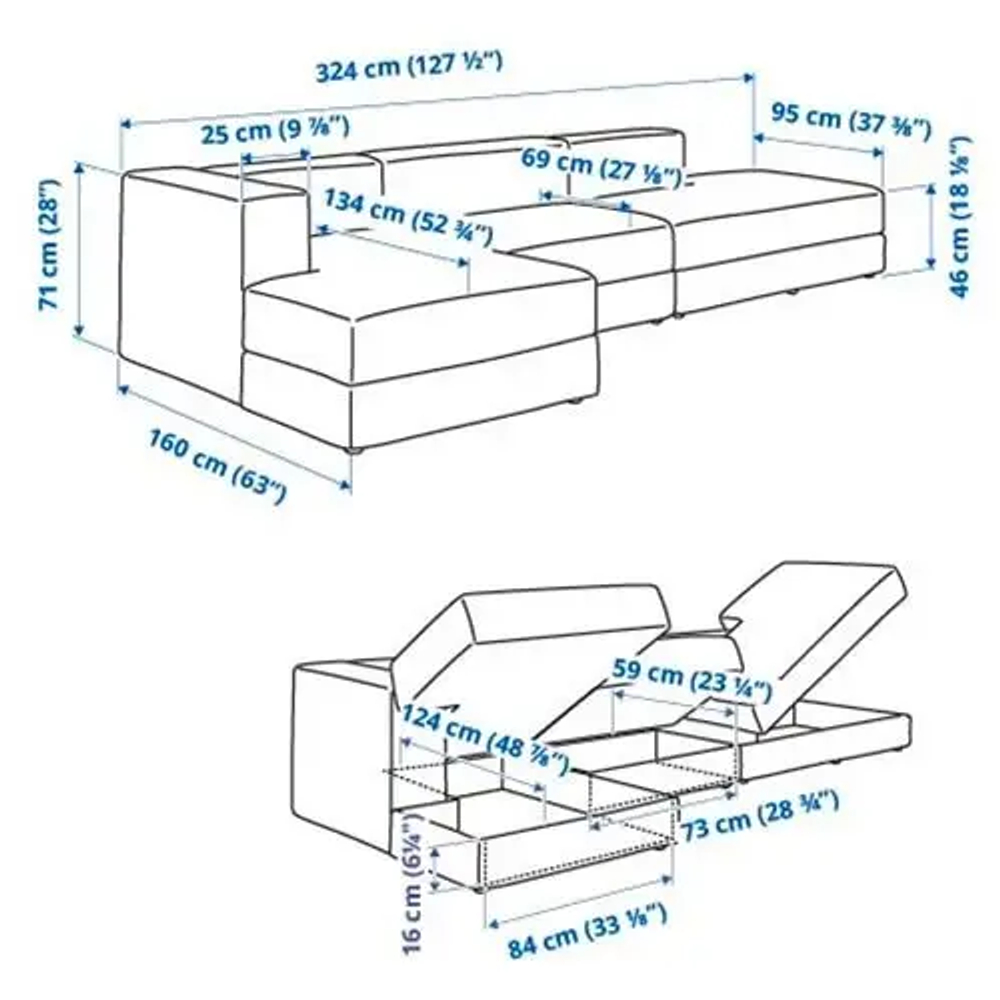 Диван 3-местный - IKEA JÄTTEBO/JATTEBO, 71x160x324см, зеленый, ЙЕТТЕБО ИКЕА