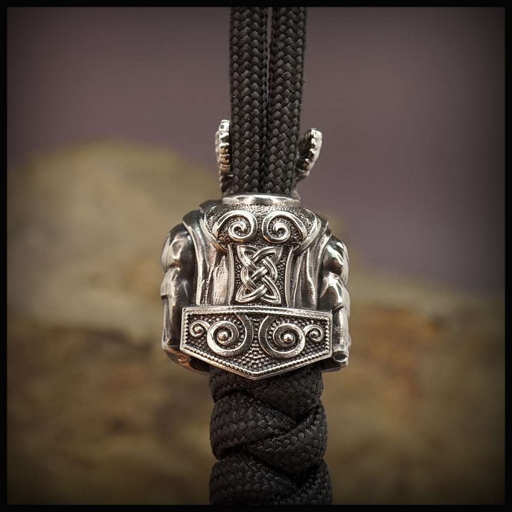 Темлячная бусина "Тор" для ножей , мельхиор