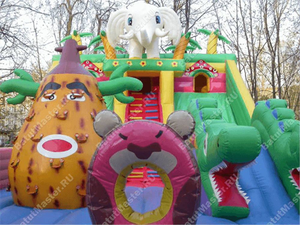 Коммерческий надувной батут "Сафари парк" 15*8*7 м