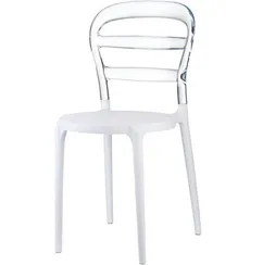 Стул Miss Bibi белый/прозрачный