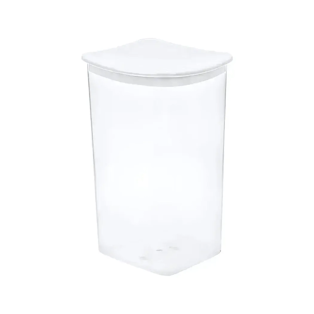 Емкость для сыпучих продуктов квадратная 1,9л, Белый