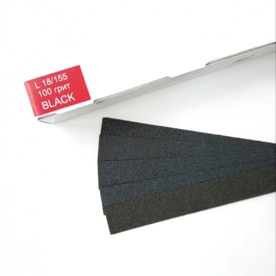 Сменные файлы Unipilka для маникюра на основу  "Прямая L" , черные 100грит 50шт/уп.