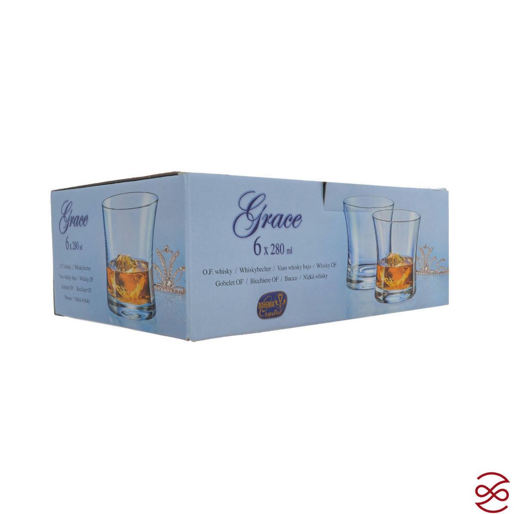 Набор стаканов для воды Crystalex Bohemia V-D 280 мл (6 шт)