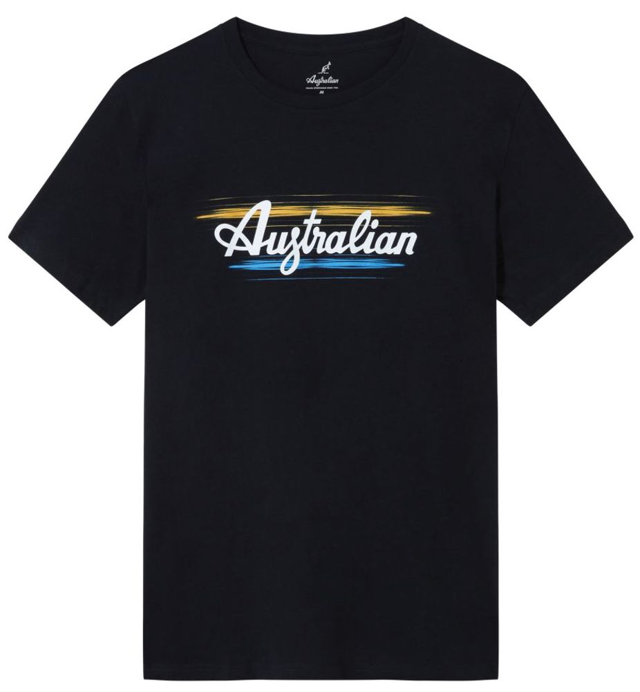 Футболка для мальчика теннисная Australian Ace T-Shirt - темно-синего цвета