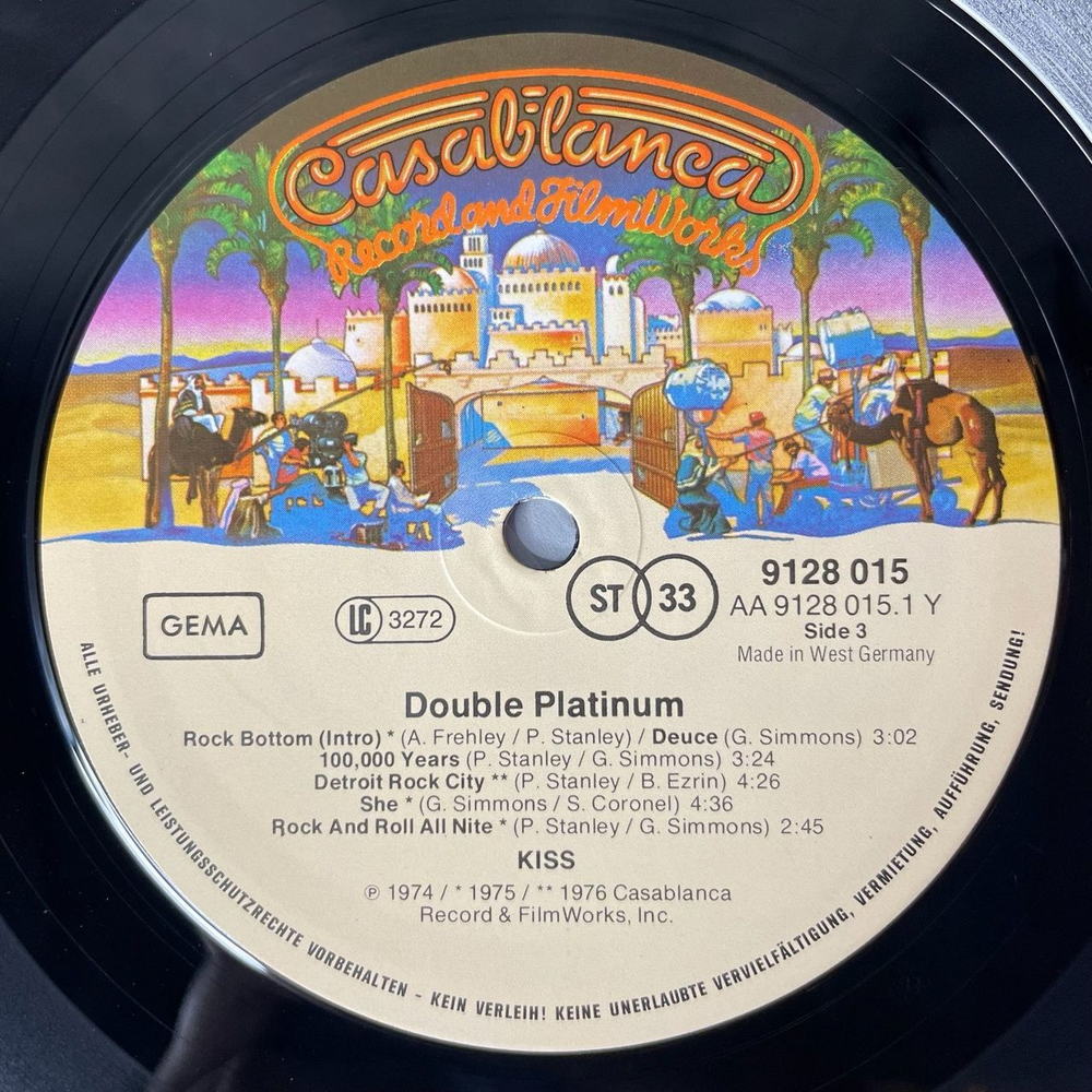 Винтажная виниловая пластинка LP Kiss Double Platinum (Germany 1982) Hard Luck Woman