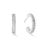 Серьги Coeur de Lion Hoop Crystal-Silver 15мм 0146/23-1817