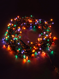 Гирлянда светодиодная с гол. наконеч."ФЕЙЕРВЕРК", 5 мм., 500 LED, хол. бел., 5м, 8 реж. MAG-G083-500