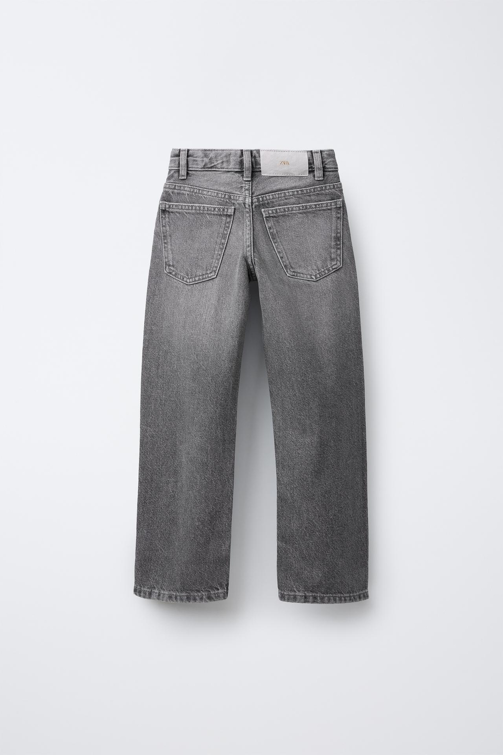 ZARA ДЖИНСЫ STRAIGHT-LEG, СЕРЫЙ