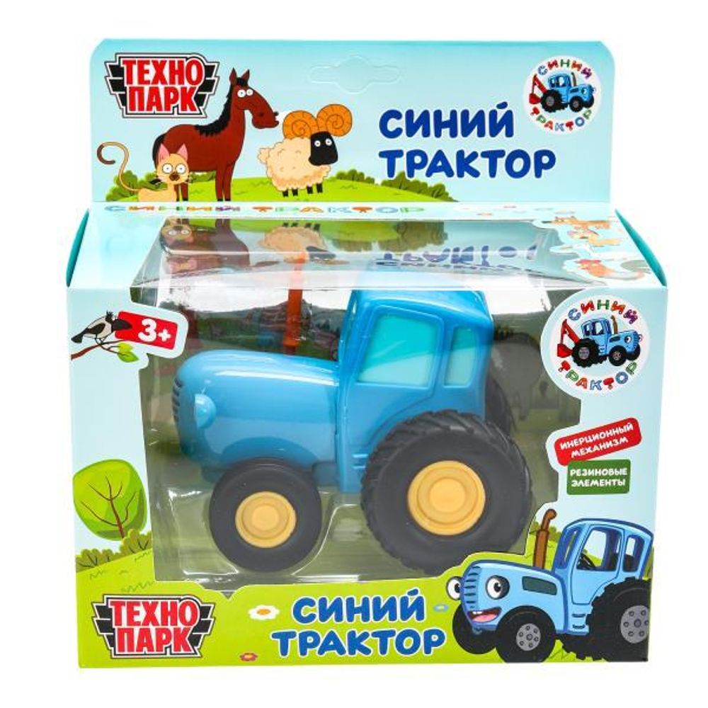 Модель ин. мет. "Синий трактор" 11см. синий, в коробка (Технопарк)