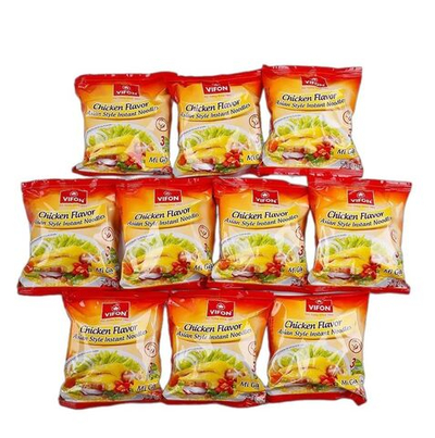 Вьетнамская пшеничная лапша Вифон со вкусом курицы, 10шт
