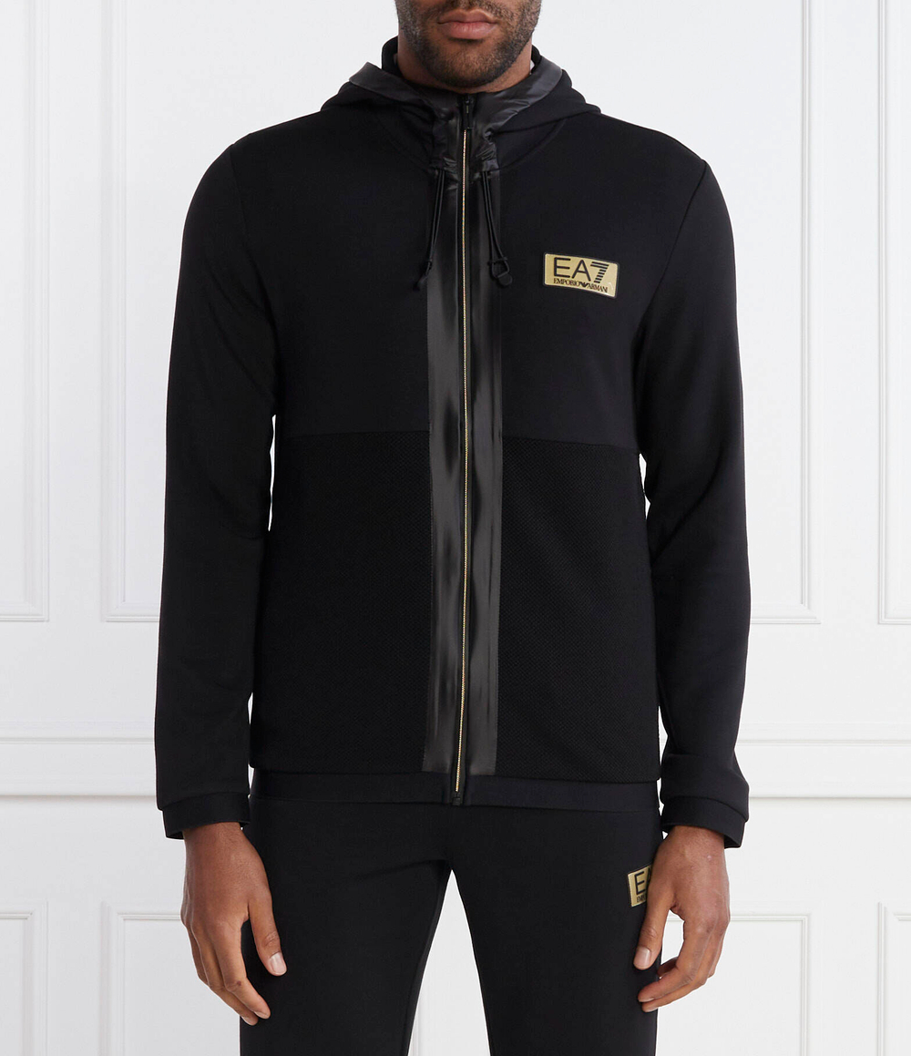 Худи EA7 - черный(3DPM10 PJUZZ)