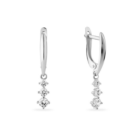 Серьги из золота 585 пробы с Фианит