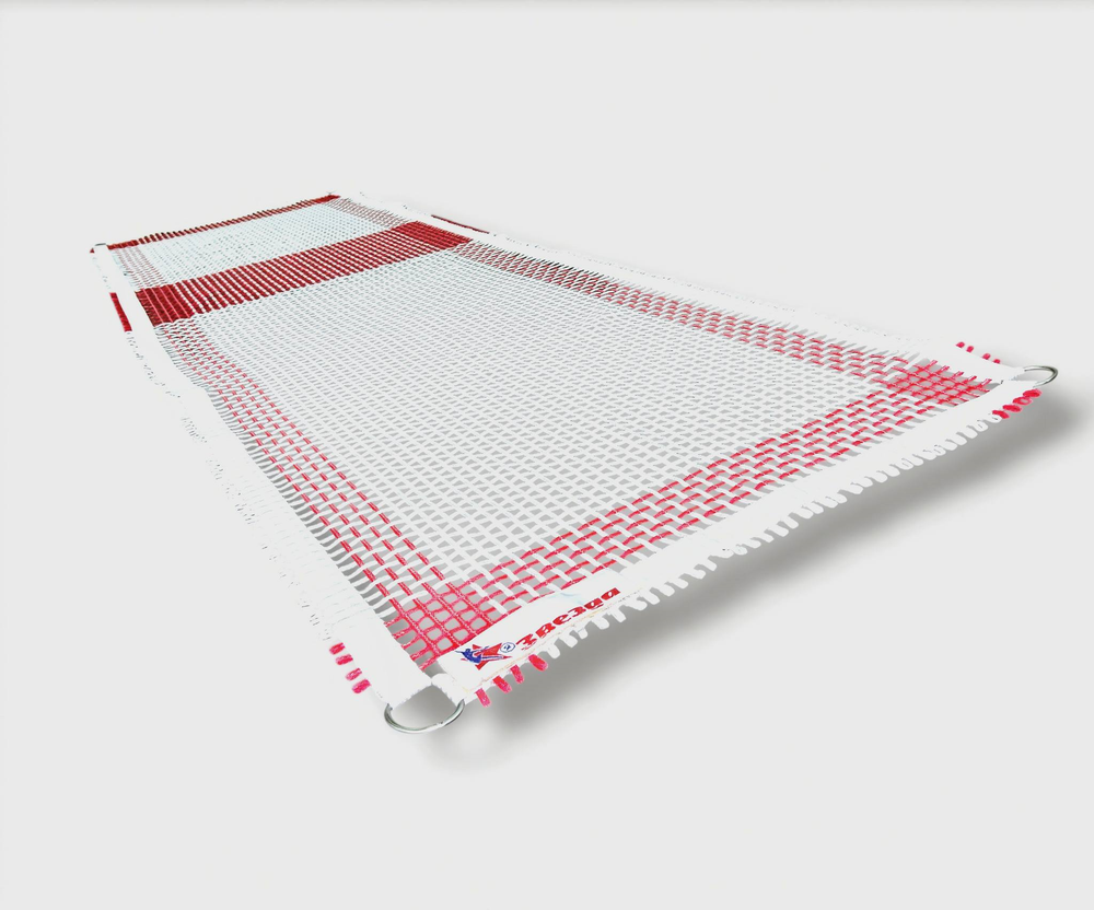 Сетка для двойного минитрампа - плетеная прошитая тесьма (6х6 мм) с ремнем - 286х92см