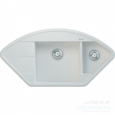 Кухонная мойка Pyramis Alinia Corner 100 см угловая жасмин