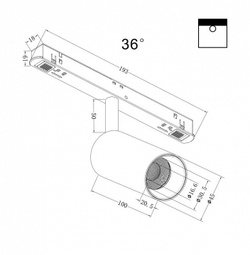 Трековый светильник Maytoni Technical TR032-2-5W4K-M-B