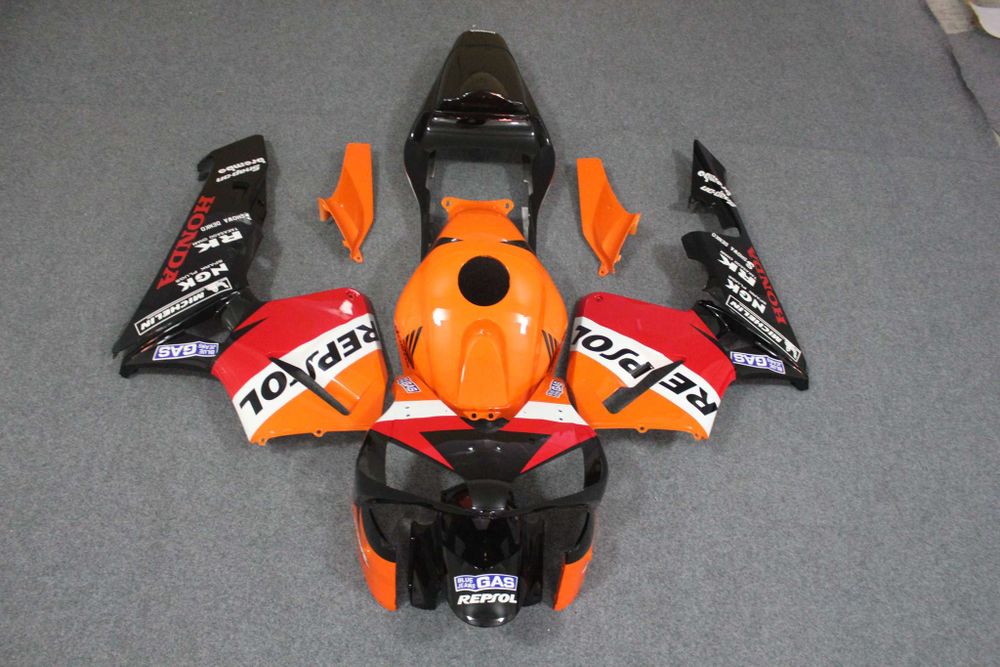 Комплект пластика для мотоцикла Honda CBR 600 RR 03-04 Repsol Оранжевый