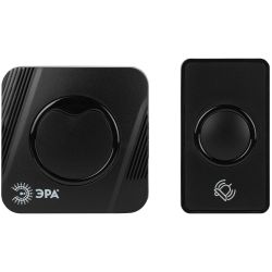 Звонок дверной ЭРА POLYCOLOR C100 беспроводной RGB подсветка чёрный 36 мелодий