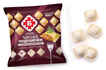 Пельмени "Мясные подушечки с соусом Демиглас" 430г. Брест