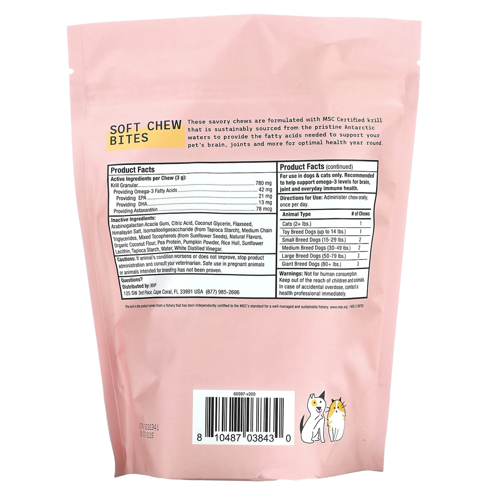 Dr. Mercola, Bark & Whiskers™, антарктический криль, для собак и кошек, 180 г (6,34 унции)