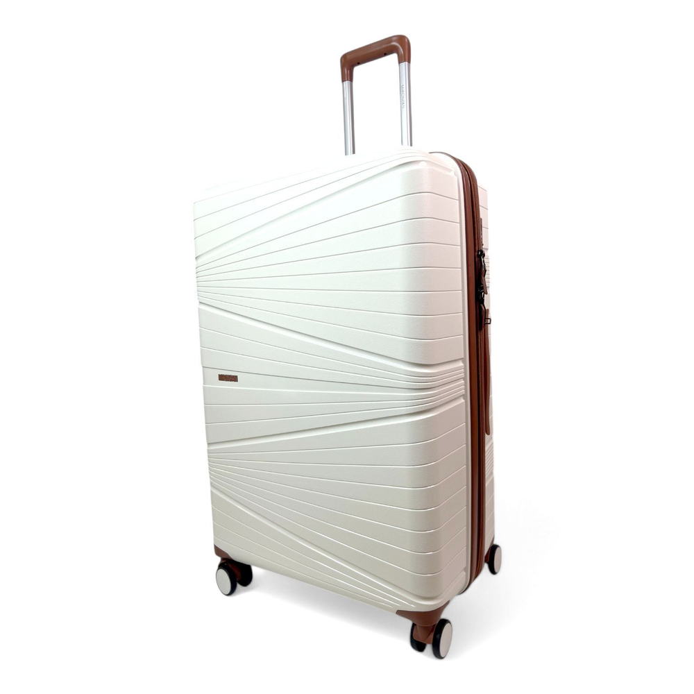 Большой чемодан Mironpan 23103, Молочный, XL