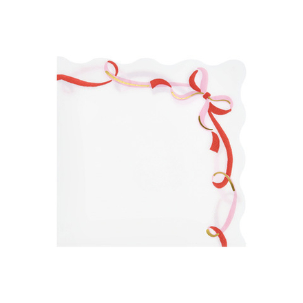 Салфетки большие "Красные бантики" 16 шт. (2025)