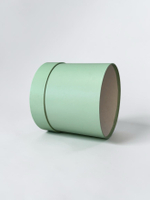 Плотная шляпная коробка фальш-крышка .Цвет; Нежно зеленый.