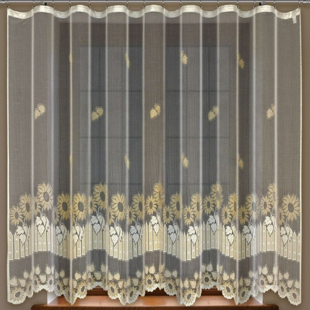 Занавеска "Ф. ПОДСОЛНУХИ", цвет кремовый, Польша.