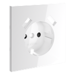 Накладка для розетки с заземлением и защитными шторками, с USB A+A, S70 (белый глянцевый)