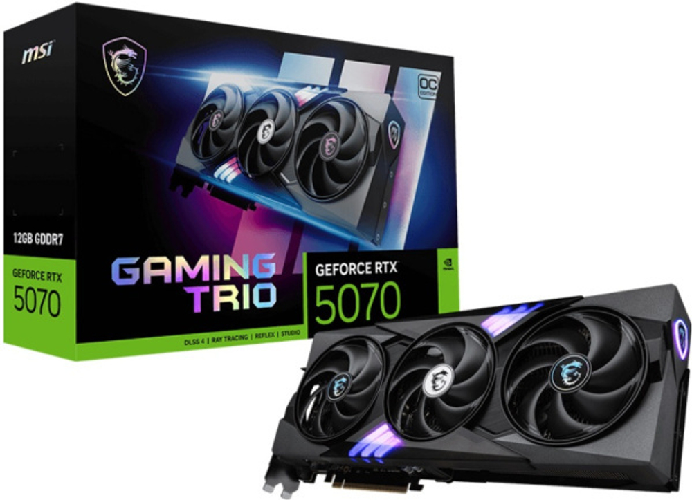 Видеокарта MSI GeForce RTX 5070 GAMING TRIO OC (RTX 5070 12G GAMING TRIO OC)